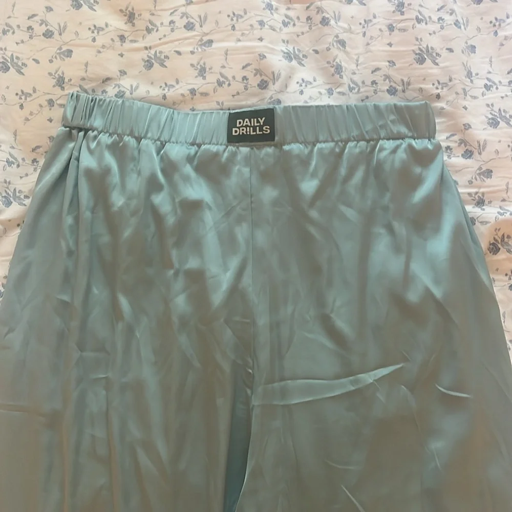 Daily Drills Light Blue Wide Leg Pants - Picture 3 of 5